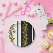 シームレスローワンベリー花フローラ蝶 ペーパープレート (パーティー)