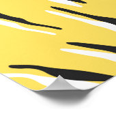 シームレスヴィンテージブラックとイエロータイガーパターン。S ポスター (角)