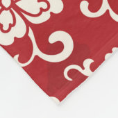 シームレスヴィンテージレ中国のッド背景植物学 フリースブランケット (角)