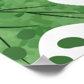 シームレスヴィンテージ水色カボチャ模様。ベジェ ポスター (角)