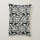 シームレスヴィンテージ白黒の繊維フローラPA アクセントクッション (裏面(縦))