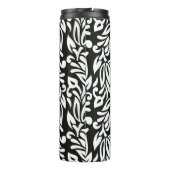シームレスヴィンテージ白黒の繊維フローラPA タンブラー (裏面)