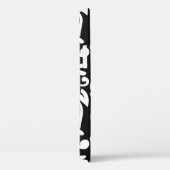 シームレスヴィンテージ白黒の繊維フローラPA Case-Mate iPhoneケース (裏面 / 右)