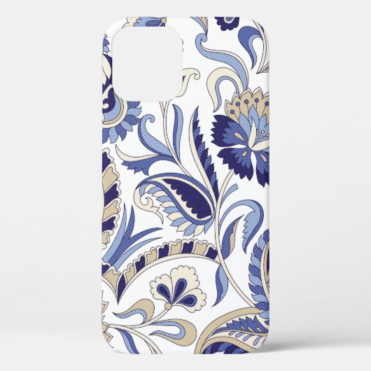 シームレス伝統的インディアンブルーペイズリーパターン Case-Mate iPhoneケース (裏面)