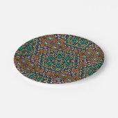 シームレス刺繍トライバルエトノボーホ装飾品t ペーパープレート (アングル)