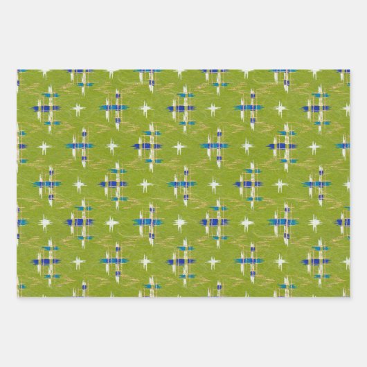 シームレス千代日本の上米紙モチーフ ラッピングペーパーシート (正面)