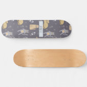シームレス宇宙の猫名前をカスタムする スケートボード (横)
