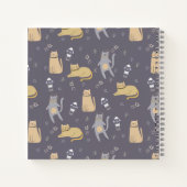 シームレス宇宙の猫名前をカスタムする ノートブック (裏面)