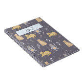 シームレス宇宙の猫名前をカスタムする ノートブック (右側)