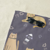 シームレス宇宙の猫名前をカスタムする ビーチタオル (インサイチュ)