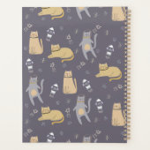 シームレス宇宙の猫名前をカスタムする プランナー手帳 (裏面)