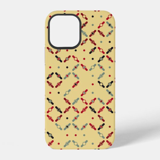 シームレス幾何学模様デザインイラスト抽象的 iPhoneケース (裏面)