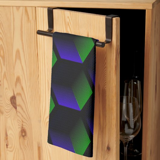 シームレス幾何学角 キッチンタオル (三つ折り)