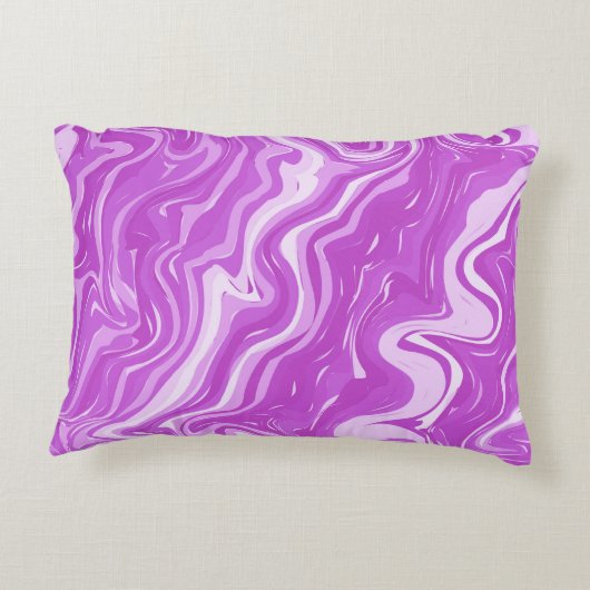 シームレス抽象芸術大理石ピンクパターン装飾用クッション アクセントクッション (裏面)