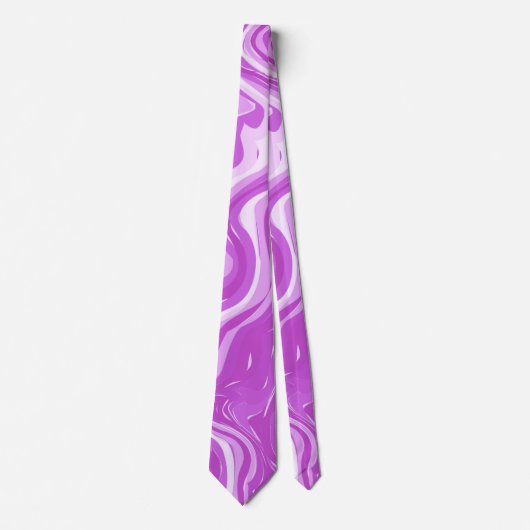 シームレス抽象芸術大理石ピンクパターン ネクタイ (正面)