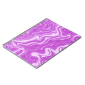 シームレス抽象芸術大理石ピンクパターン ノートブック (左側)