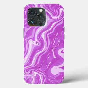シームレス抽象芸術大理石ピンクパターン iPhone 13 PROケース