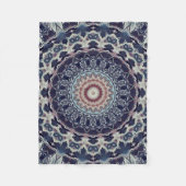 シームレス抽象芸術幾何学円曼荼羅 フリースブランケット (正面)