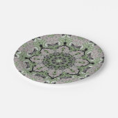 シームレス抽象芸術装飾用グレーグリーンブラックデコ ペーパープレート (アングル)