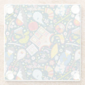 シームレス日本のなパターン ガラスコースター (裏面)