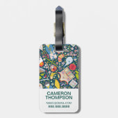 シームレス日本のなパターン ラゲッジタグ (裏面縦)