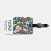 シームレス日本のなパターン ラゲッジタグ (裏面横)