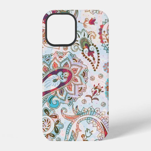 シームレス模様。花の背景、エツ iPhoneケース (裏面)