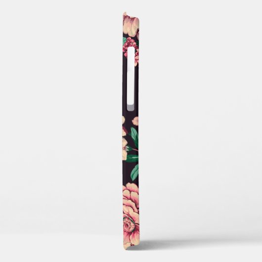 シームレス水カラー花デザインとデジタルテックス Case-Mate iPhoneケース (裏面 / 左)