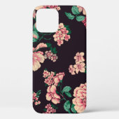 シームレス水カラー花デザインとデジタルテックス Case-Mate iPhoneケース (裏面)