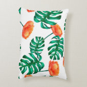 シームレス水色イラストレーション背景トロピック アクセントクッション (裏面(縦))