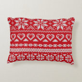 シームレス編み物パターンノルウェーフェスティバルセーターd アクセントクッション (裏面)