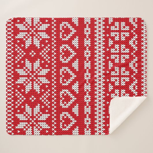 シームレス編み物パターンノルウェーフェスティバルセーターd シェルパブランケット (正面(横))