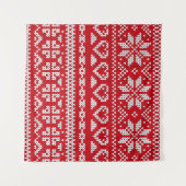 シームレス編み物パターンノルウェーフェスティバルセーターd タペストリー (正面(横))