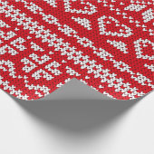 シームレス編み物パターンノルウェーフェスティバルセーターd ラッピングペーパー (角)