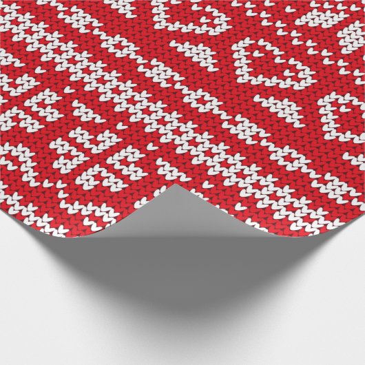 シームレス編み物パターンノルウェーフェスティバルセーターd ラッピングペーパー (角)