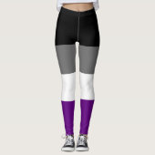 シームレス繰り返し無性プライドフラグパターン レギンス (正面)