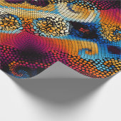 シームレス華美なテクスチャ背景対角波 ラッピングペーパー (角)