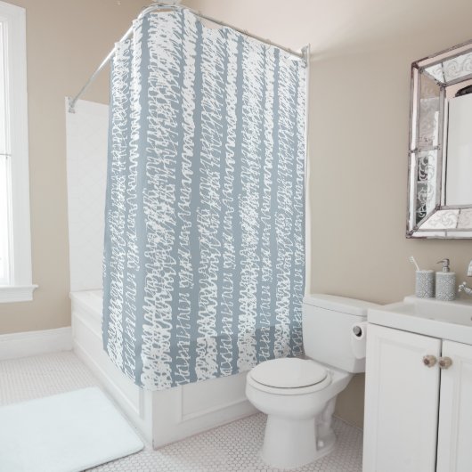 シームレス落書きパターン シャワーカーテン (インサイチュ)