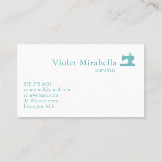 シームレス裁縫機名刺 名刺 (裏面)