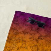 シームレス装飾大理石グラデーションピンクパープルアイ ビーチタオル (インサイチュ)