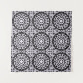 シームレス装飾用ブラックグレーレース装飾 タペストリー (正面(横))