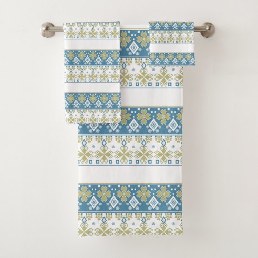 シームレス装飾華美フォーク2020ニューイヤー バスタオルセット (インサイチュ)