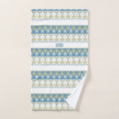 シームレス装飾華美フォーク2020ニューイヤー バスタオルセット (ハンドタオル)