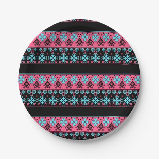 シームレス装飾華美フォーク2020ニューイヤー ペーパープレート (正面)