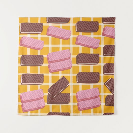 シームレス違うウエハー タペストリー (正面)