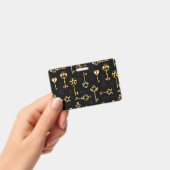 シームレス ゴールドの鍵のパターン バッジ (手持ち)