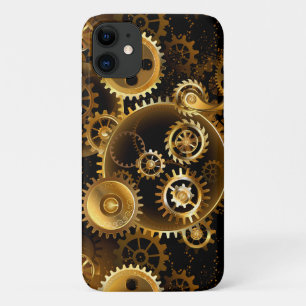 シームレス スチームパンク 真鍮 ギア iPhone 11 ケース