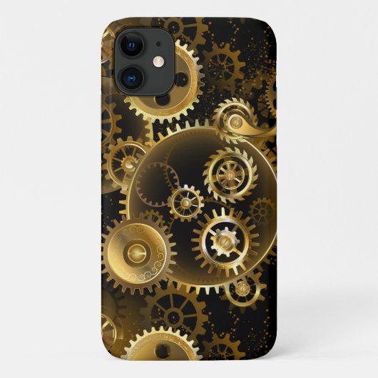 シームレス スチームパンク 真鍮 ギア Case-Mate iPhoneケース (裏面)