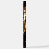 シームレス スチームパンク 真鍮 ギア iPhoneケース (左側面)