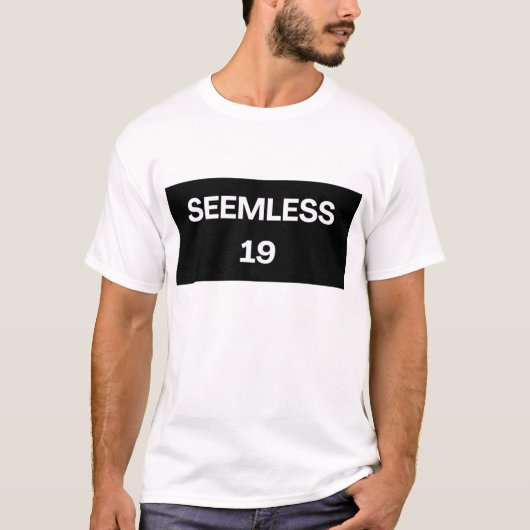 シームレス テキストプリント Tシャツ (正面)